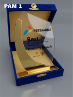 Plakat Akrilik Gold Mirror Pertamina 
